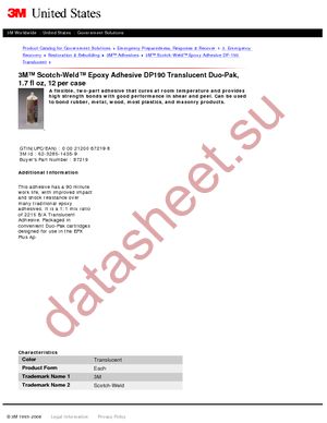 DP-190-TRANSLUCENT datasheet  