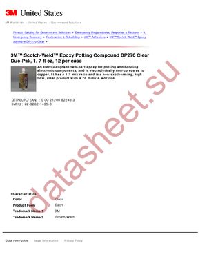 DP-270-CLEAR datasheet  