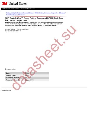 DP270-BLACK-200ML datasheet  