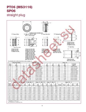 PT06E-10-6S(SR) datasheet  