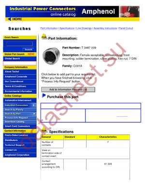 T3487-009 datasheet  