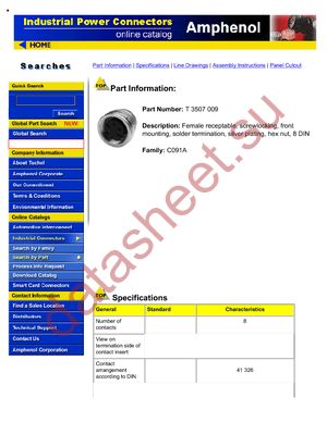 T3507-009 datasheet  