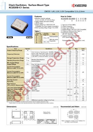 KC2520B48.0000C1GE00 datasheet  