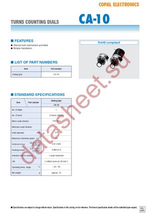 CA-10 datasheet  