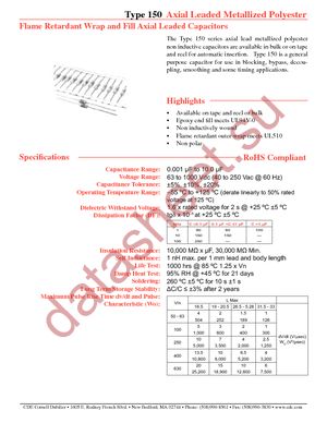 150102J630BB datasheet  