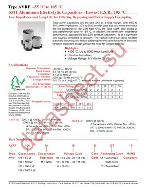 AVRF107M06C12T-F datasheet  