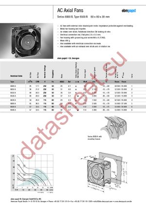 8500A datasheet  