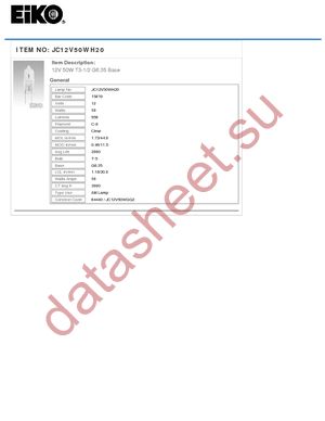 JC12V50WH20 datasheet  