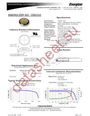 E-CR2032BP datasheet  