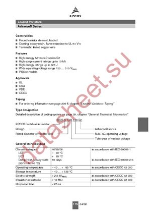 S14K130E2 datasheet  