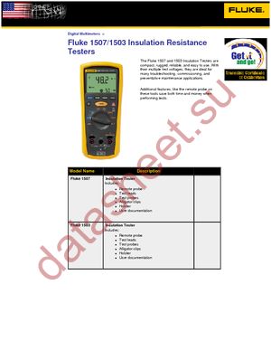 FLUKE-1503 datasheet  