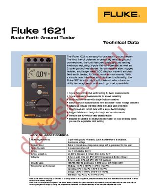 FLUKE-1621 datasheet  