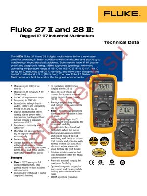 FLUKE-27-II datasheet  