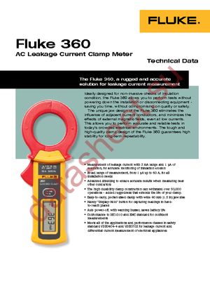 FLUKE-360 datasheet  