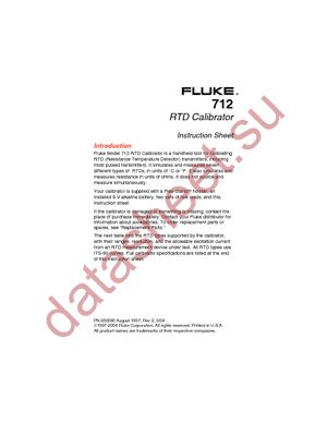 FLUKE-712 datasheet  