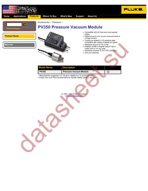 PV350 datasheet  
