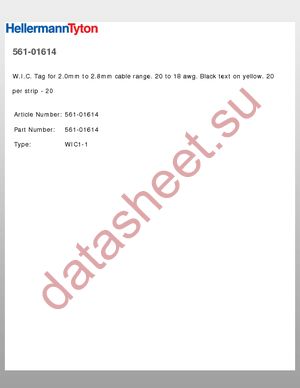 561-01614 datasheet  