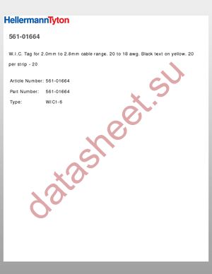561-01664 datasheet  