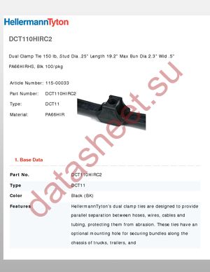 DCT110HIRC2 datasheet  