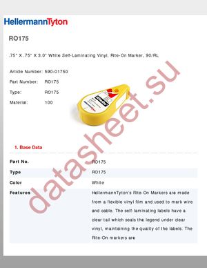 RO175 datasheet  