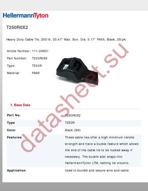 T250R0X2 datasheet  