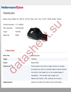 T250XL0X2 datasheet  