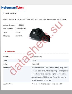 T255R0HIRX2 datasheet  