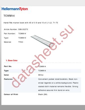 TCWM14 datasheet  