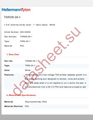 TSR3W-29-1 datasheet  