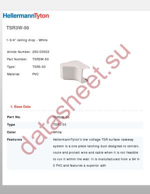 TSR3W-50 datasheet  