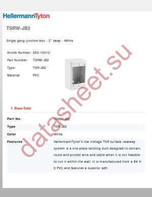 TSRW-JB2 datasheet  