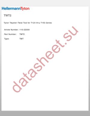 TWT2 datasheet  