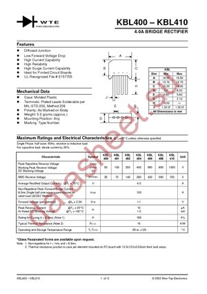 KBL402 datasheet  