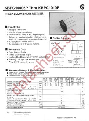 KBPC1004P datasheet  