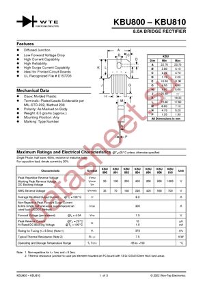 KBU806 datasheet  