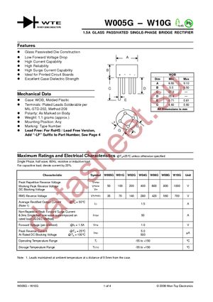 W10G datasheet  