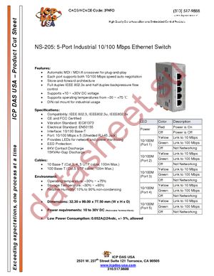 NS-205 datasheet  