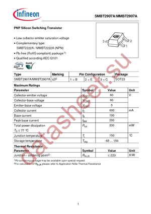 MMBT2907ALT1XT datasheet  