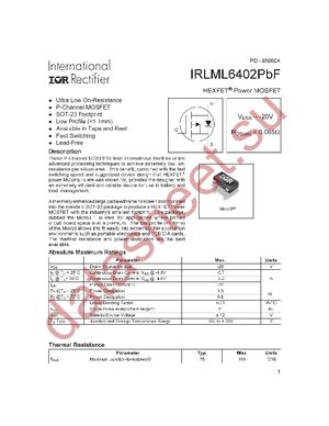 Схема включения irlml6402