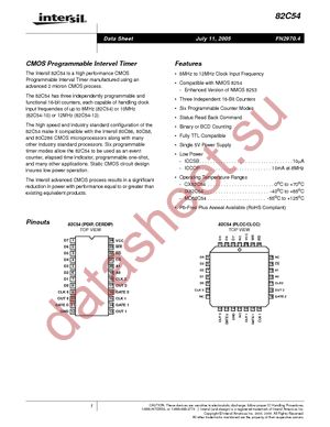 CP82C54-10Z datasheet  