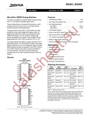 DG403DYZ datasheet  