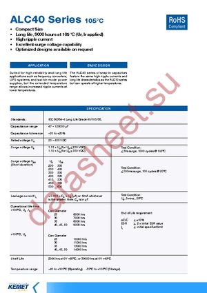 ALC40A331DF450 datasheet  