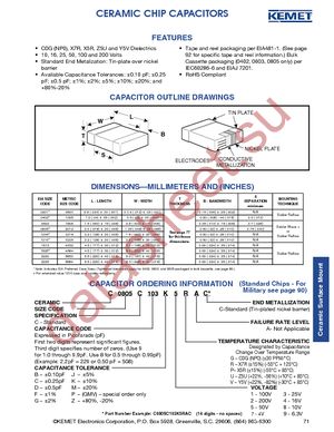 C0402C101J5GACTU datasheet  