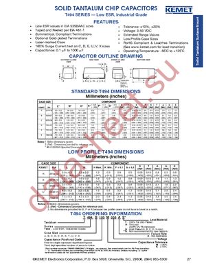 T494A106K010AT datasheet  