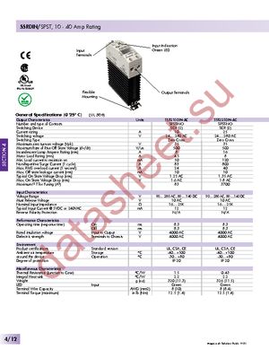 SSR610DIN-AC22 datasheet  