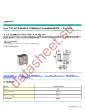 W49R1C4VG-12DC-STO datasheet  