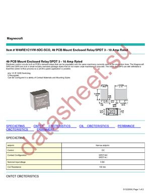 W49RE1C1VW-5DC-STO datasheet  