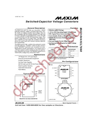 ICL7660ESA+ datasheet  