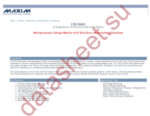 ICL7665ACPA+ datasheet  