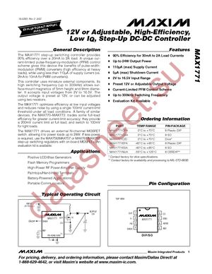 MAX1771CSA+ datasheet  